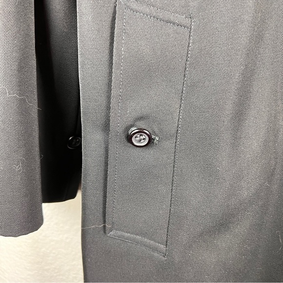 BURBERRY (Vintage Burberrys) 100% Wool Single Breasted Top Coat w/Red wool - Picture 14 of 14